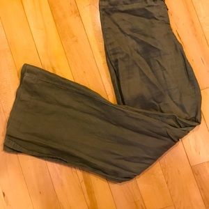 Express 100% Linen Pants! Dark Green color